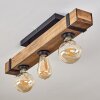 Montgomery Plafondlamp Natuurlijke kleuren, Zwart, 3-lichts