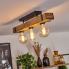 Montgomery Plafondlamp Natuurlijke kleuren, Zwart, 3-lichts