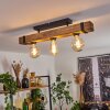 Montgomery Plafondlamp Natuurlijke kleuren, Zwart, 3-lichts