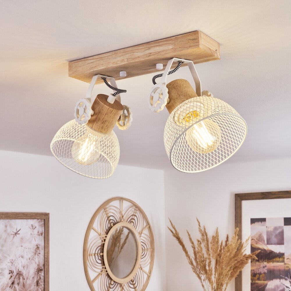 Orny Plafondlamp Natuurlijke kleuren, Wit, 2-lichts main product photo