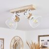 Orny Plafondlamp Natuurlijke kleuren, Wit, 2-lichts