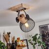 Orny Plafondlamp Natuurlijke kleuren, Zwart, 1-licht