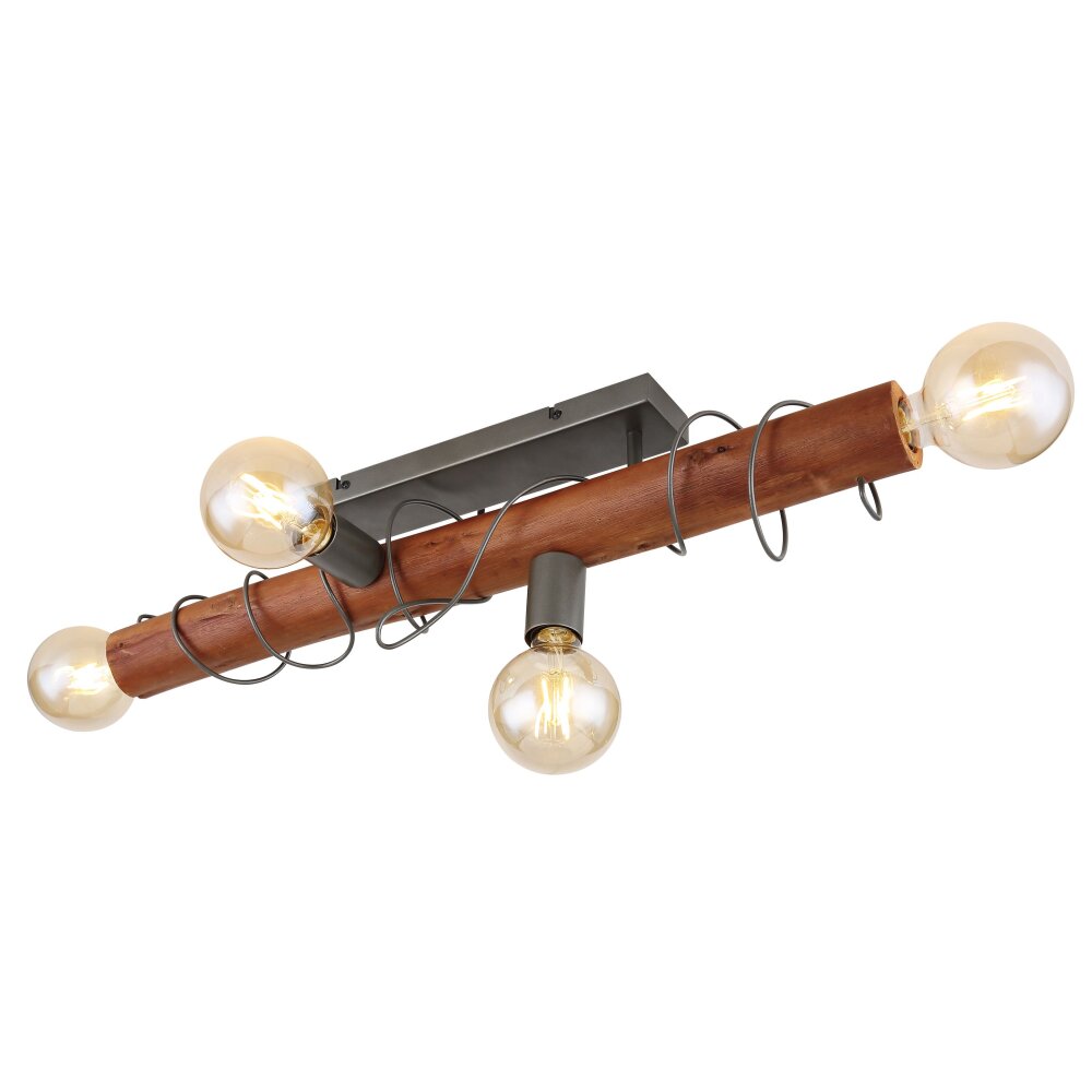 Globo ALICE Plafondlamp Zwart, 4-lichts main product photo