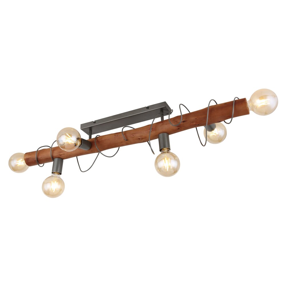 Globo ALICE Plafondlamp Zwart, 6-lichts main product photo