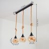 Sunnyvale Hanger Natuurlijke kleuren, Zwart, 3-lichts