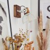 Orny Muurlamp Bruin, Wit, 1-licht