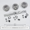 Leissigen Hanglamp Oud zilver, 3-lichts