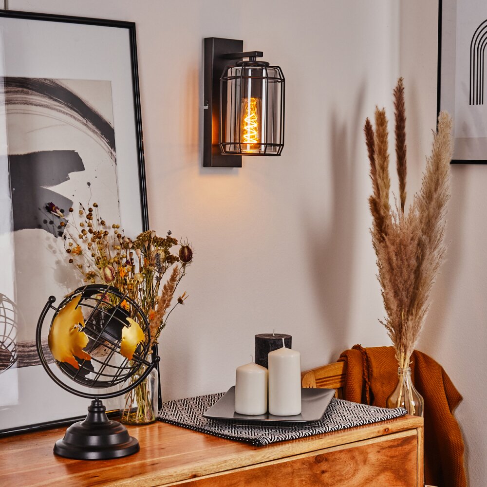 Thusis Muurlamp Zwart, 1-licht main product photo