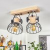 Orny Plafondlamp Natuurlijke kleuren, Zwart, 2-lichts