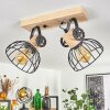 Orny Plafondlamp Natuurlijke kleuren, Zwart, 2-lichts