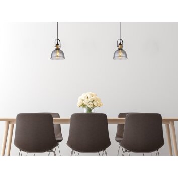 Globo DOROTHEA Hanger Messing, Zwart, 1-licht Globo DOROTHEA Hanger Messing, Zwart, 1-licht