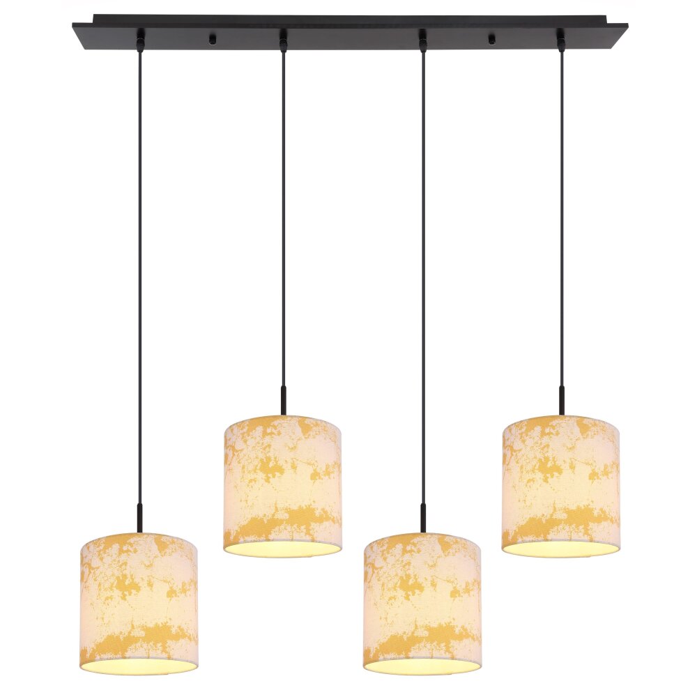 Globo ENGELBERT Hanger Zwart, 4-lichts