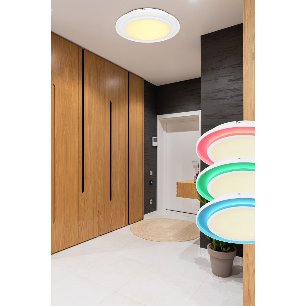 Globo MURPHY Plafondlamp LED Wit, 1-licht, Afstandsbediening, Kleurwisselaar main product photo