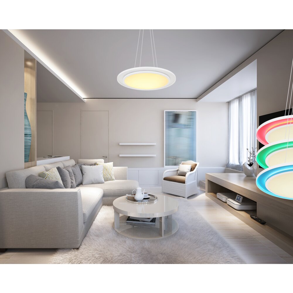 Globo MURPHY Hanger LED Wit, 1-licht, Afstandsbediening, Kleurwisselaar main product photo