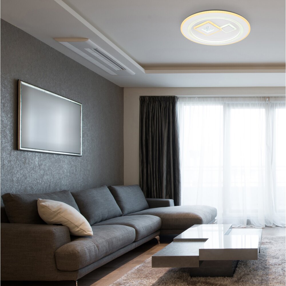 Globo VALERIA Plafondlamp LED Chroom, Wit, 1-licht, Afstandsbediening main product photo