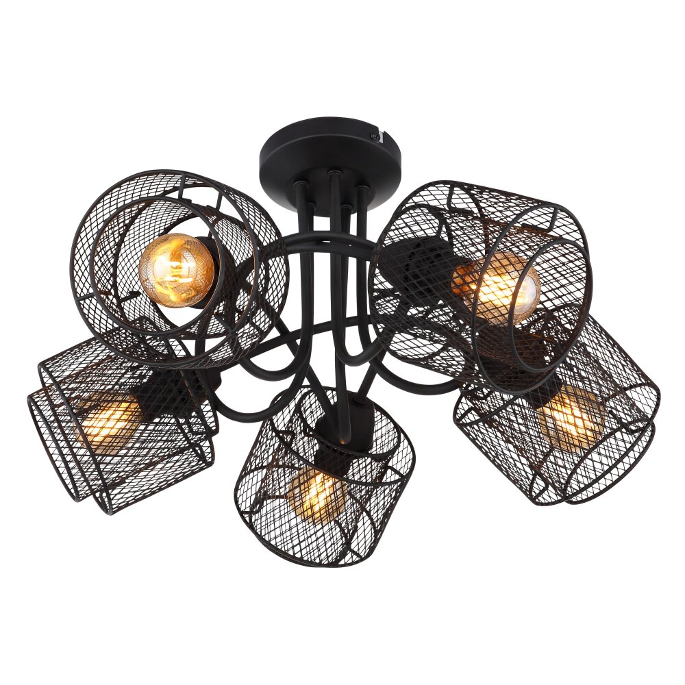 Globo AUGUSTIN Plafondlamp Zwart, 5-lichts main product photo