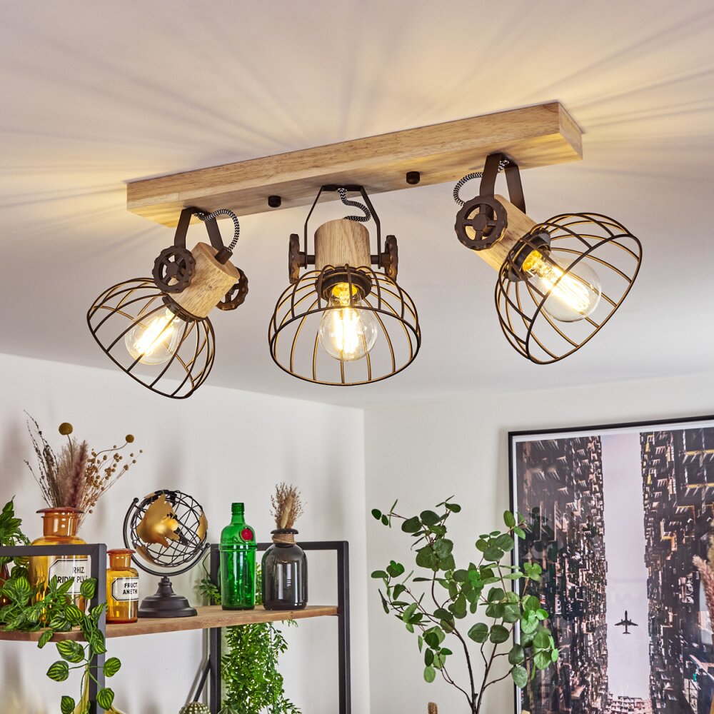 Orny Plafondlamp Bruin, Natuurlijke kleuren, 3-lichts main product photo