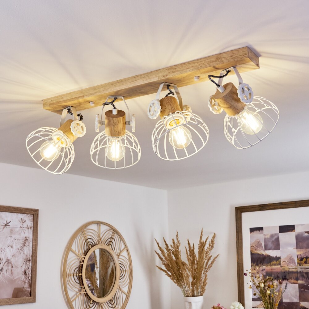 Orny Plafondlamp Natuurlijke kleuren, Wit, 4-lichts main product photo