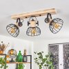 Orny Plafondlamp Natuurlijke kleuren, Zwart, 3-lichts