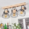 Orny Plafondlamp Natuurlijke kleuren, Zwart, 3-lichts