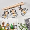 Orny Plafondlamp Natuurlijke kleuren, Zwart, 3-lichts