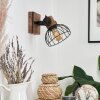 Orny Muurlamp Hout donker, Zwart, 1-licht