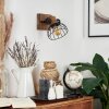 Orny Muurlamp Hout donker, Zwart, 1-licht