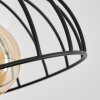 Orny Muurlamp Hout donker, Zwart, 1-licht