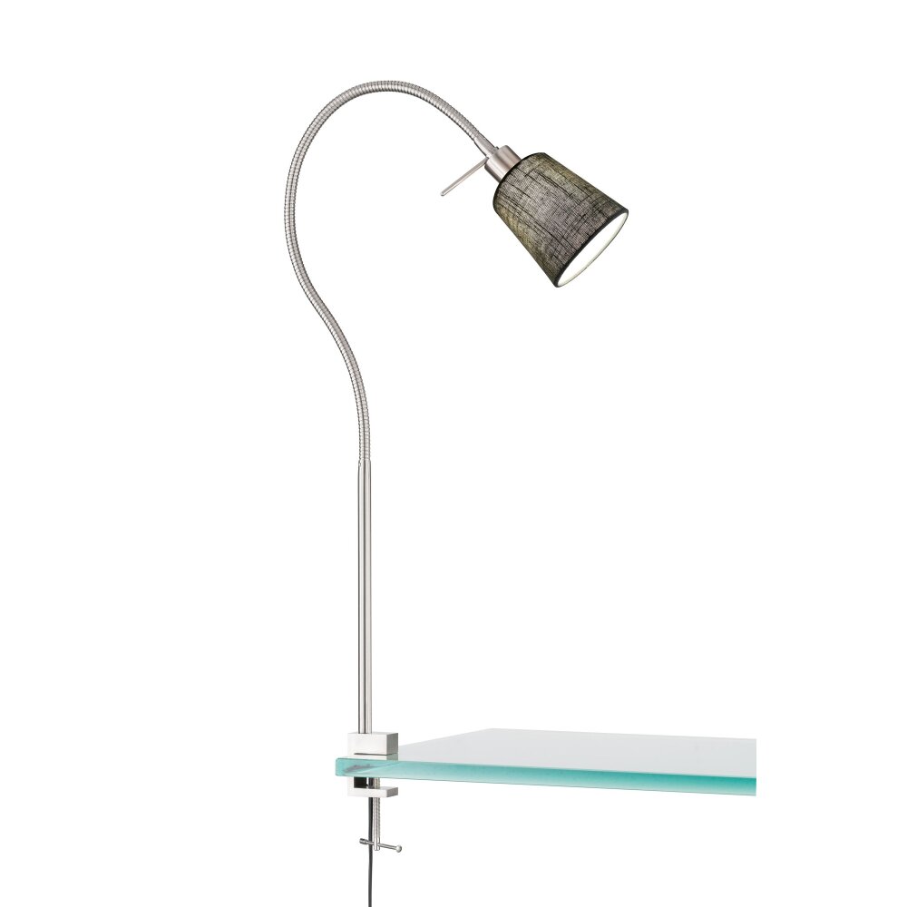 Fischer-Honsel Jam Klemlamp Nikkel mat, 1-licht