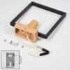 Bergo Plafondlamp houtlook, Natuurlijke kleuren, Zwart, 1-licht
