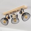 Orny Plafondlamp Natuurlijke kleuren, Zwart, 3-lichts