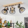 Orny Plafondlamp Natuurlijke kleuren, Zwart, 3-lichts