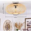 Oravi Plafondlamp Hout licht, 1-licht