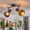 Tarasp Plafondlamp Zwart, 2-lichts