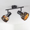 Tarasp Plafondlamp Zwart, 2-lichts