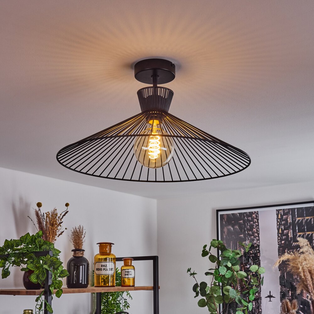 Tamins Plafondlamp Zwart, 1-licht main product photo