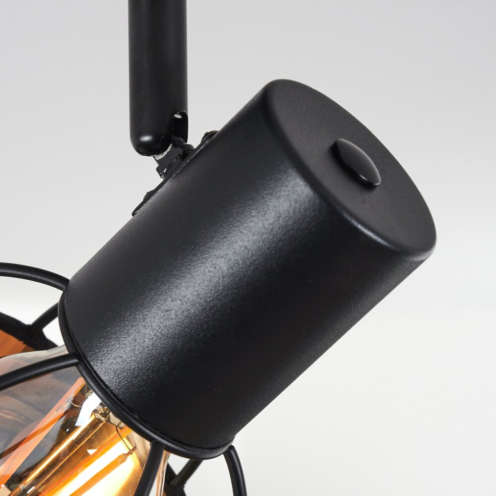 Tarasp Plafondlamp Zwart, 4-lichts