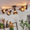 Tarasp Plafondlamp Zwart, 5-lichts