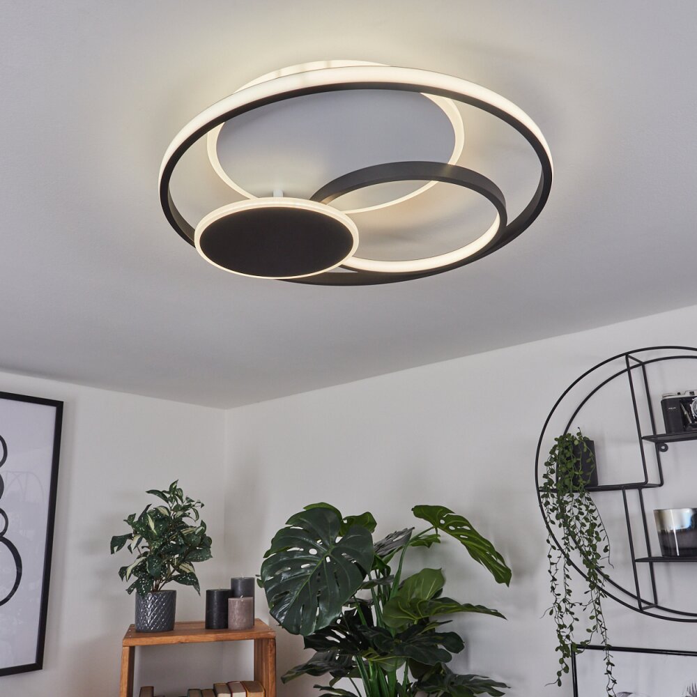 Kolo Plafondlamp LED Zwart, Wit, 1-licht main product photo