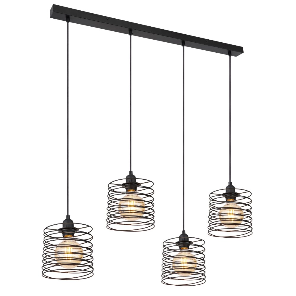 Globo TILLY Hanger Zwart, 4-lichts main product photo