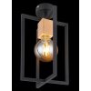 Globo MARCELLUS Plafondlamp Hout licht, Zwart, 1-licht