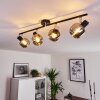 Lexington Plafondlamp Chroom, Zwart, 4-lichts