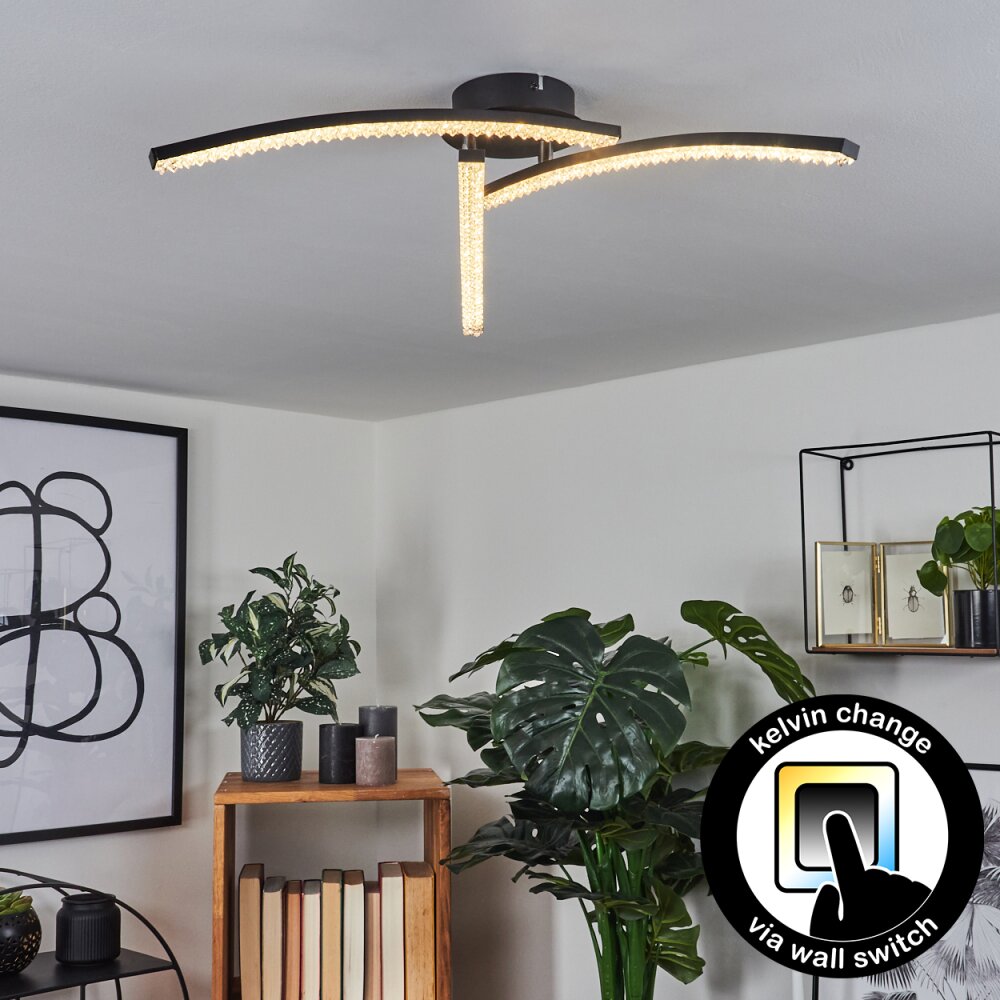 Rheinfelden Plafondlamp LED Zwart, 1-licht main product photo