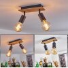 Maidford Plafondlamp Natuurlijke kleuren, Zwart, 2-lichts