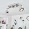 Marsen Plafondlamp LED Nikkel mat, 2-lichts, Afstandsbediening, Kleurwisselaar