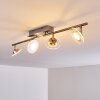 Marsen Plafondlamp LED Nikkel mat, 4-lichts, Afstandsbediening, Kleurwisselaar