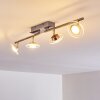 Marsen Plafondlamp LED Nikkel mat, 4-lichts, Afstandsbediening, Kleurwisselaar