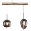 Globo BLACKY Hanglamp Natuurlijke kleuren, Zwart, 3-lichts Globo BLACKY Hanglamp Natuurlijke kleuren, Zwart, 3-lichts