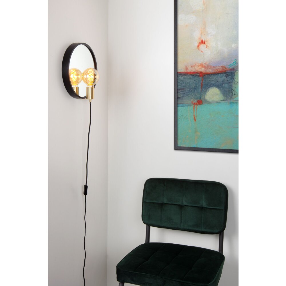Lucide REFLEX Muurlamp Zwart, 1-licht main product photo