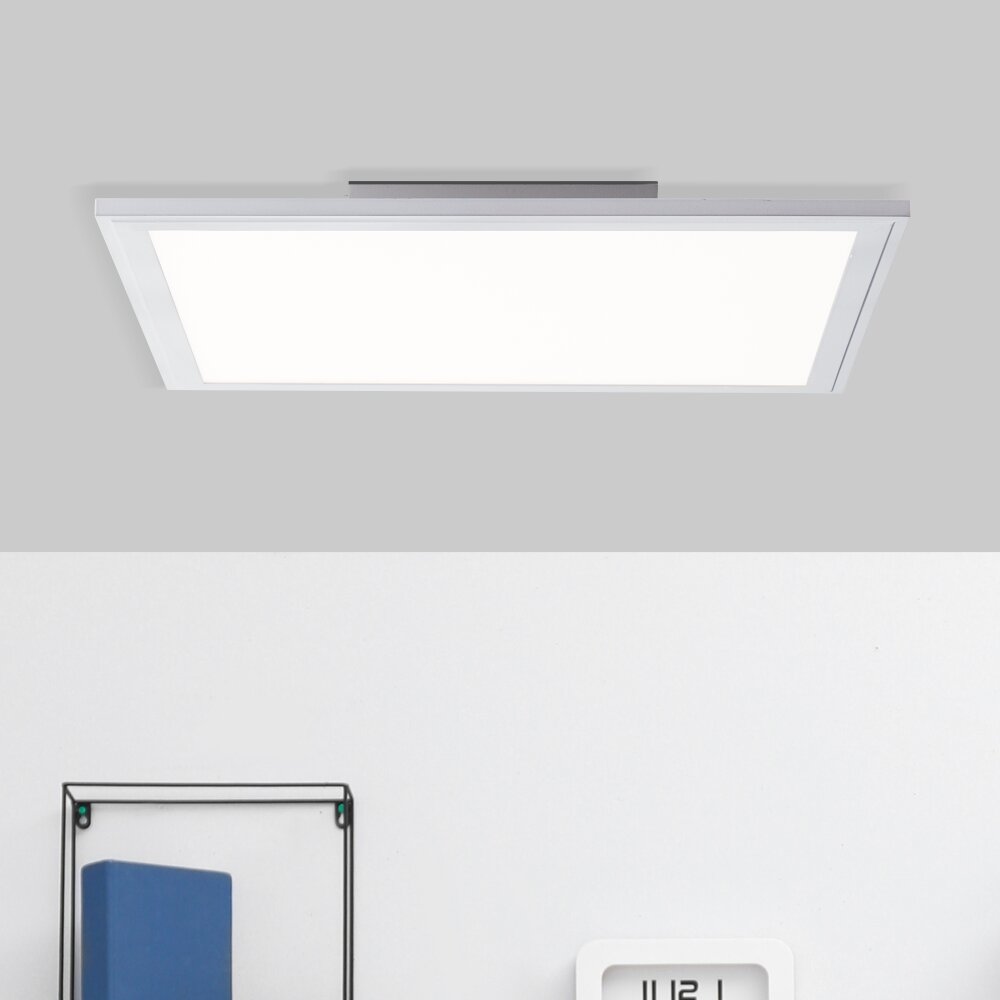 Brilliant Flat Plafondpaneel LED Zilver, 1-licht, Afstandsbediening main product photo